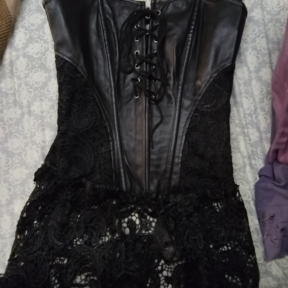 Womens Bustier Corset - Sexy Lingerie With G-String Set Size Small - Picture 10 of 11